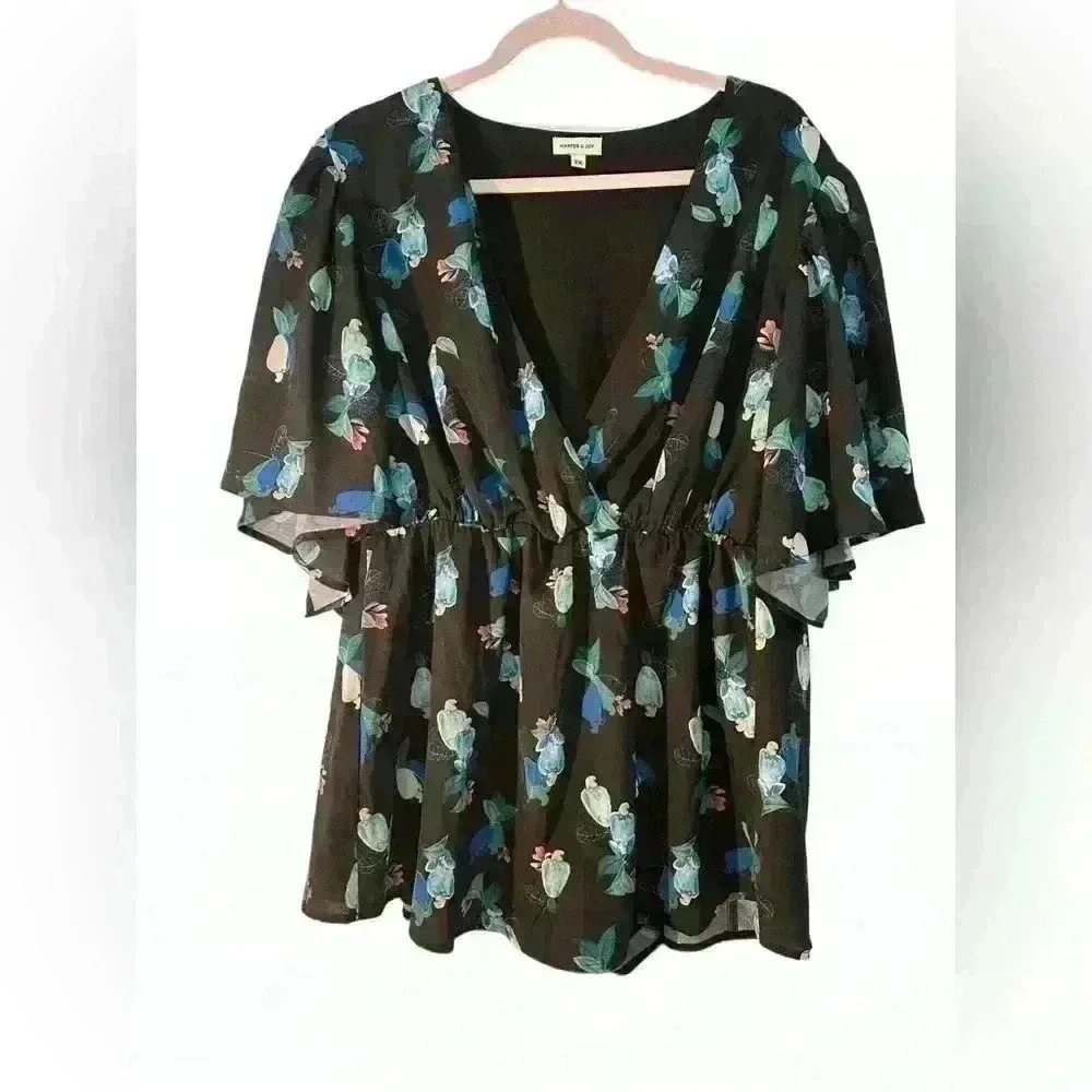 Harper & Joy Florsl Pattern Blouse